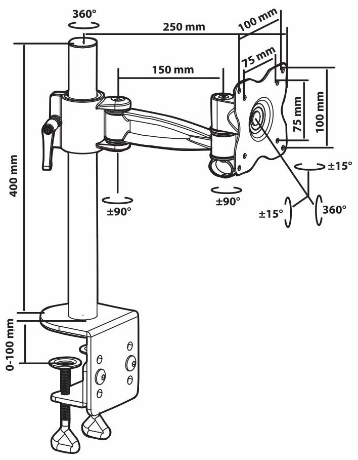 Кронштейн для монитора схема